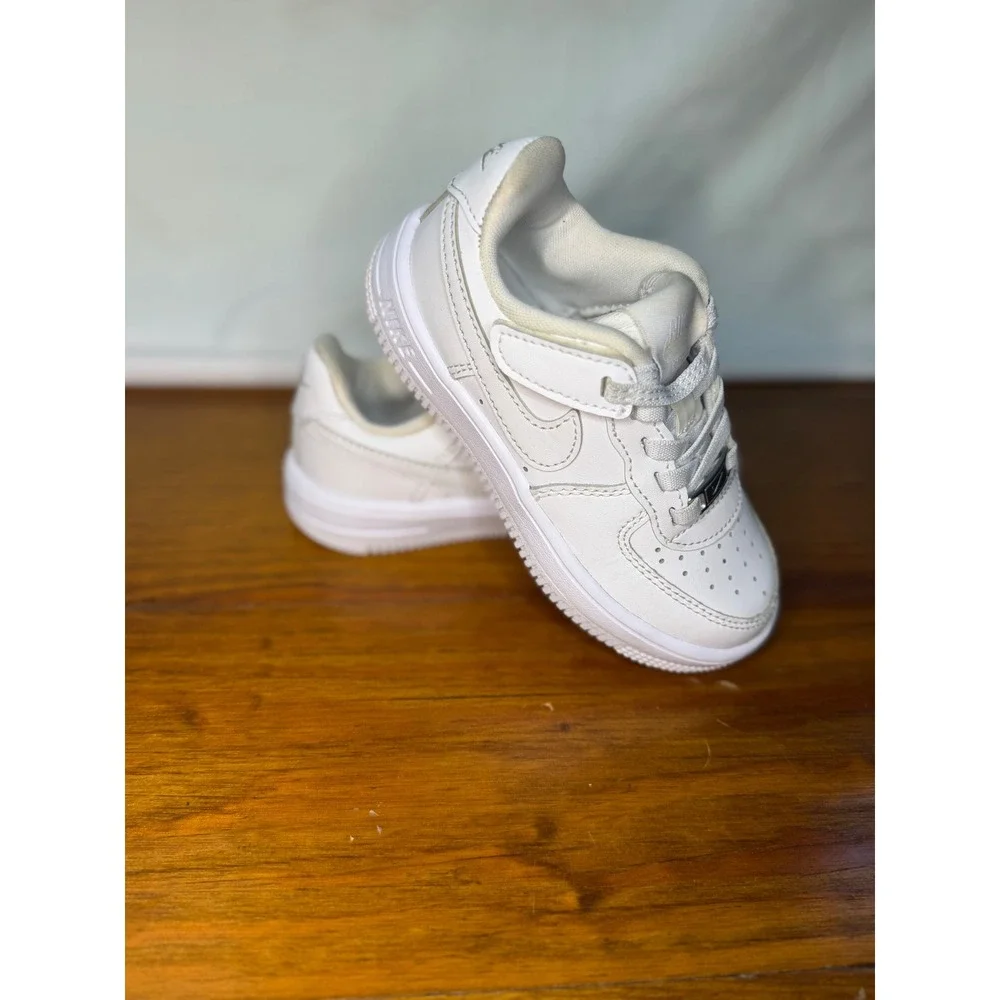 Nike Air Force 1 Low Toddler White Sneakers FN0237-111 Size 9C